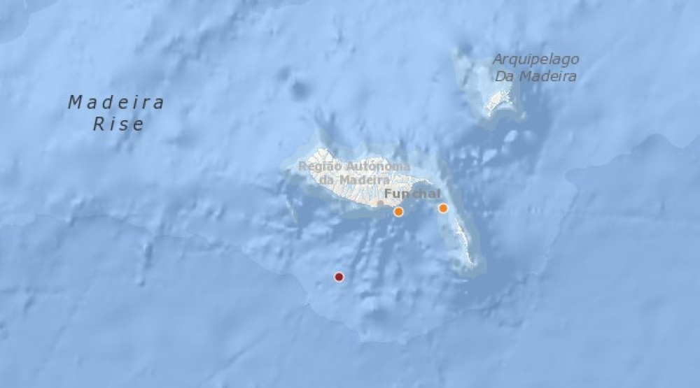 Sismo a Sul da Ribeira Brava
