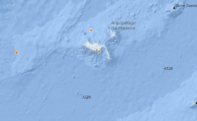 Sismo na zona geogr&aacute;fica entre a Madeira e o Continente