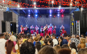 Banda "Mariachi M&eacute;xico Madeira" anima Festa da Virgem do Coromoto. Veja o v&iacute;deo.