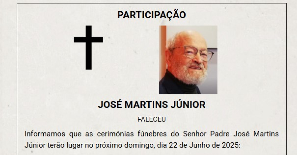 Exéquias fúnebres do Padre Martins Júnior, no domingo