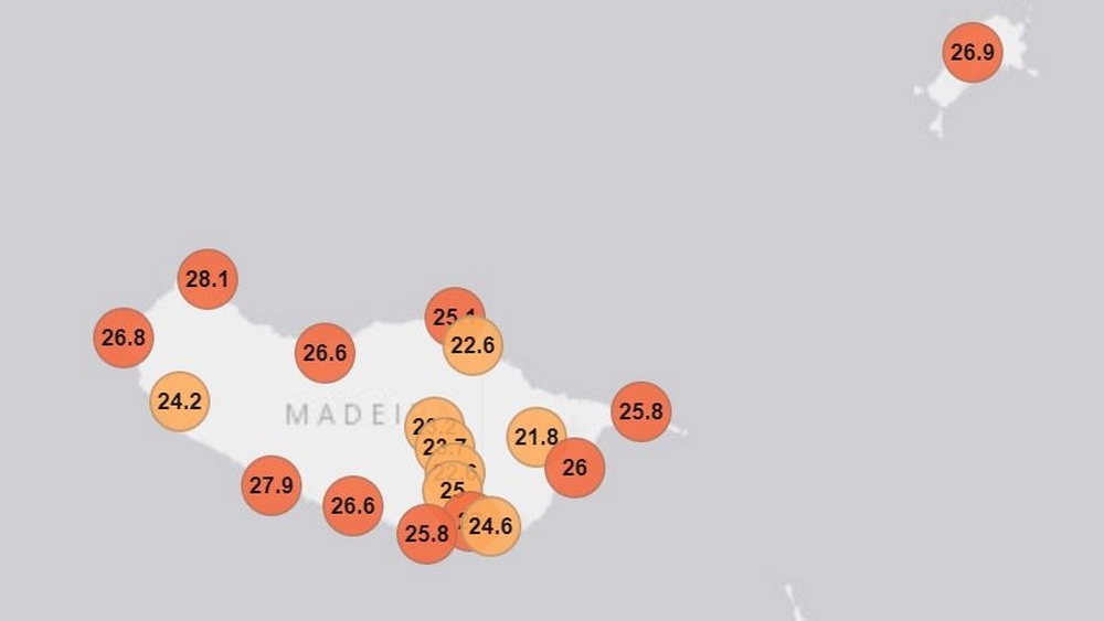 Dia de Verão na Madeira. Conheça as temperaturas.