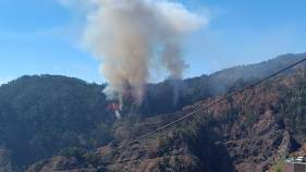 Inc&ecirc;ndio nas serras da Ribeira Brava