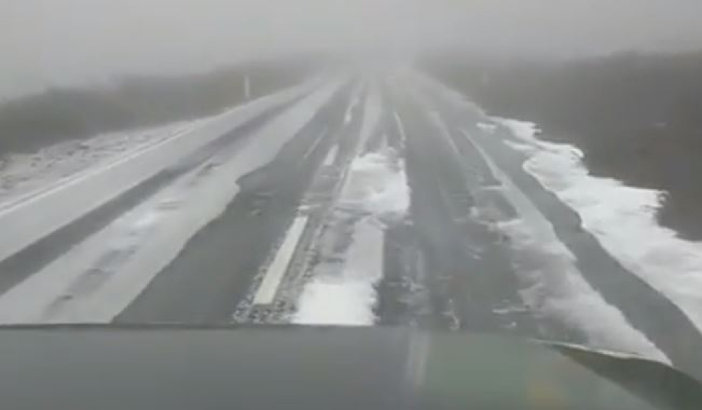 Queda de neve nas previsões para segunda-feira