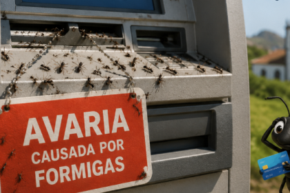 Formigas no multibanco