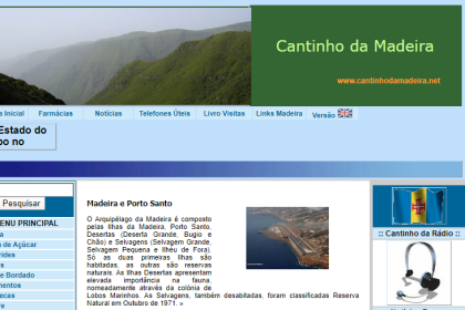 Site do Cantinho da Madeira 2017